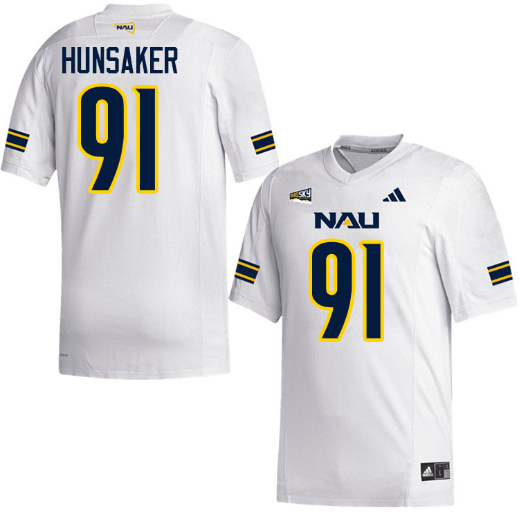 Northern Arizona Lumberjacks #91 Samuel Hunsaker College Football Jerseys,Uniforms Stitched-White